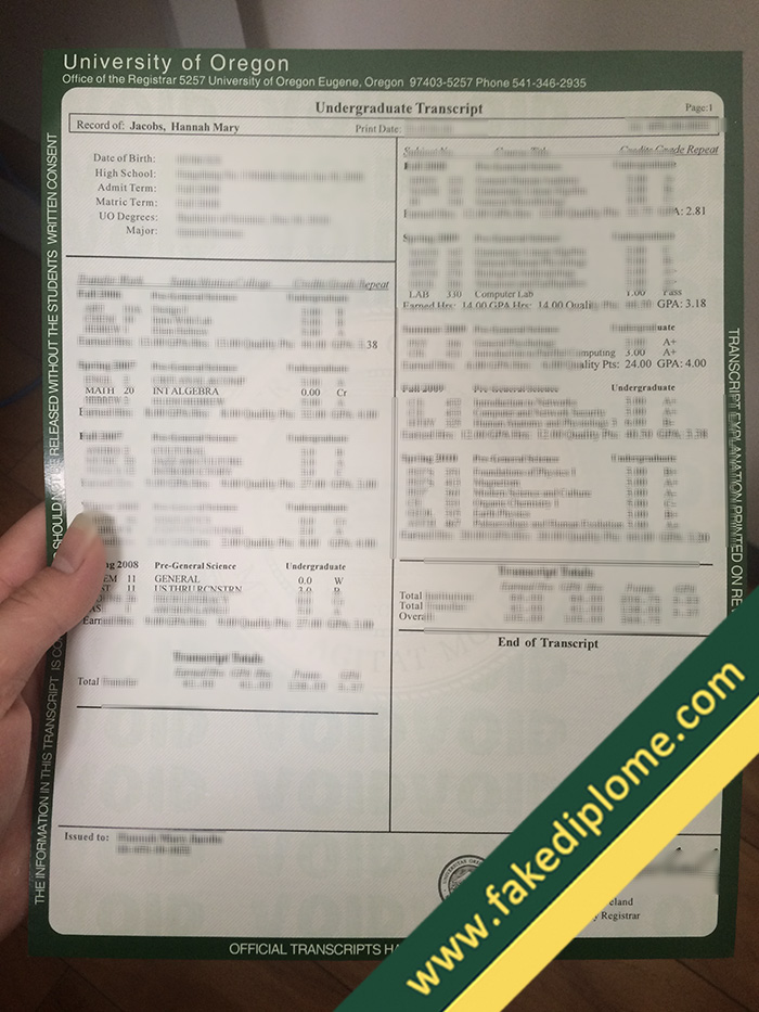 University of Oregon fake transcript How to Change University of Oregon Transcript Marks? Fake Diploma