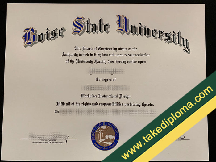 Boise State University fake diploma, fake Boise State University degree, fake Boise State University certificate