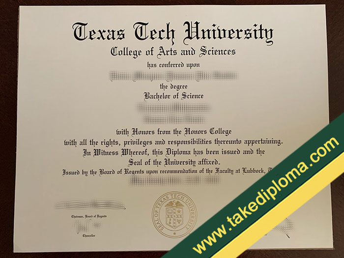 fake Texas Tech University diploma, fake Texas Tech University degree, fake Texas Tech University certificate