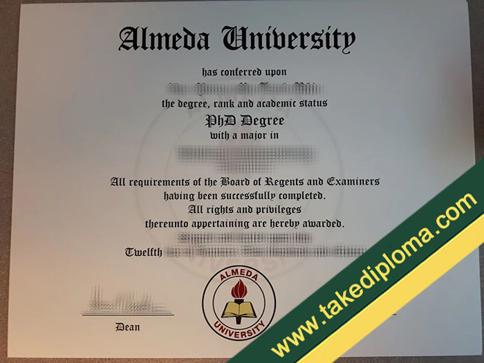 Almeda University fake diploma, Almeda University fake degree, Almeda University fake certificate