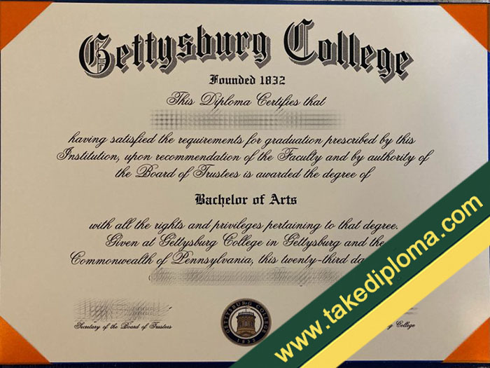 Gettysburg College fake diploma, Gettysburg College fake degree, Gettysburg College fake certificate