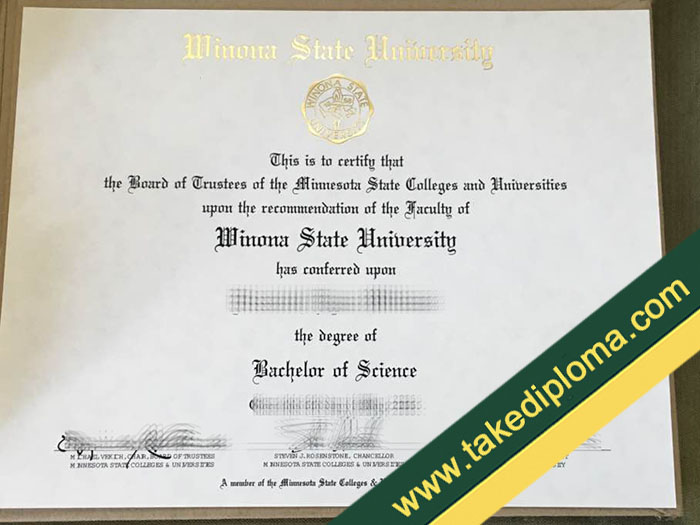 Winona State University fake diploma, Winona State University fake degree, fake Winona State University certificate