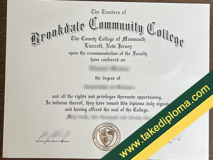 Where to buy Brookdale Community College fake diploma