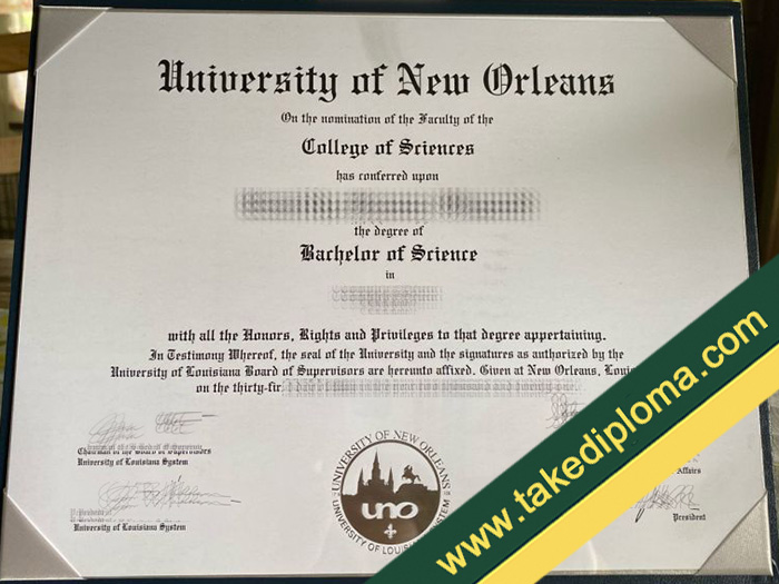 University of New Orleans fake diploma, University of New Orleans fake degree, fake University of New Orleans certificate
