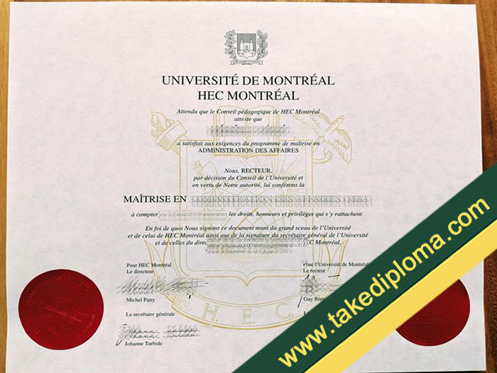 HEC Montreal fake diploma, HEC Montreal fake degree, HEC Montreal fake certificate
