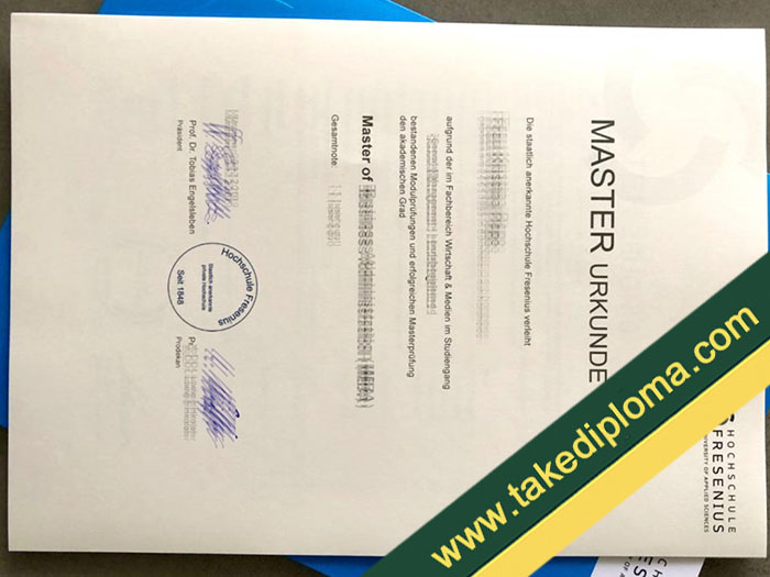 Hochschule Fresenius fake diploma, Hochschule Fresenius fake degree, fake Hochschule Fresenius urkunde