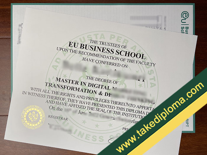 EU Business School diploma, EU Business School fake degree, EU Business School transcript