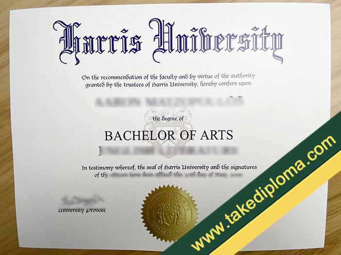 Harris University fake diploma, Harris University fake degree, fake Harris University certificate