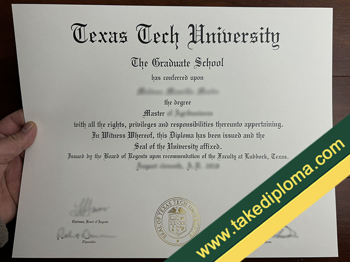 Texas Tech University fake diploma, Texas Tech University fake degree, fake Texas Tech University certificate