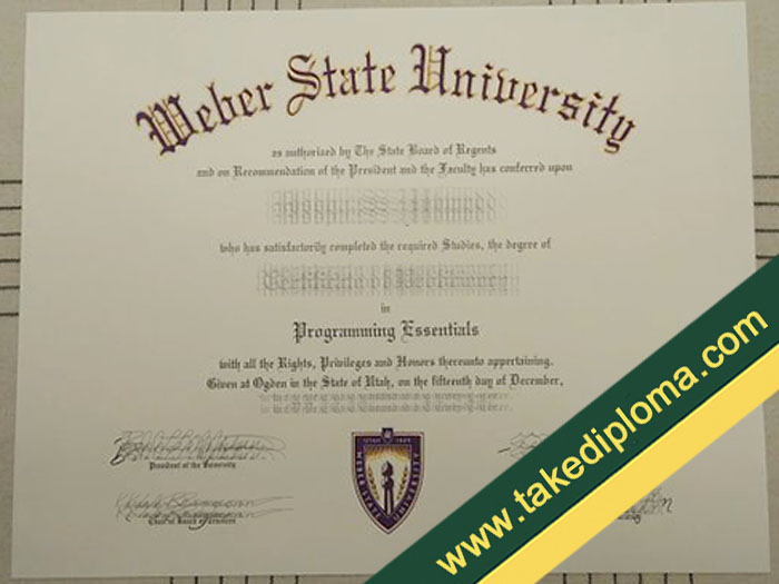 Weber State University fake diploma, Weber State University fake degree, fake Weber State University certificate